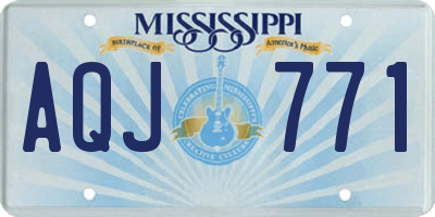 MS license plate AQJ771