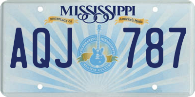 MS license plate AQJ787