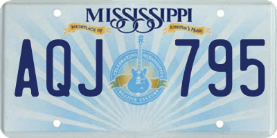 MS license plate AQJ795