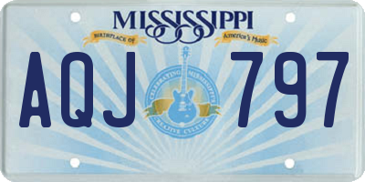 MS license plate AQJ797