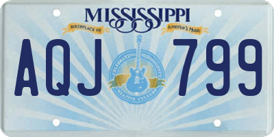 MS license plate AQJ799