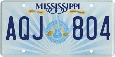 MS license plate AQJ804