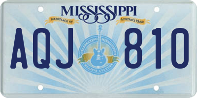 MS license plate AQJ810