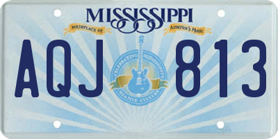 MS license plate AQJ813