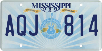 MS license plate AQJ814