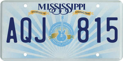 MS license plate AQJ815