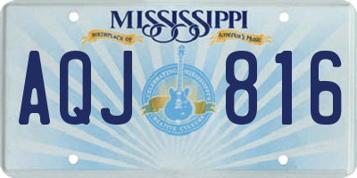 MS license plate AQJ816