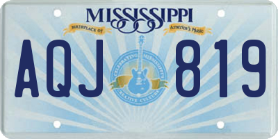 MS license plate AQJ819