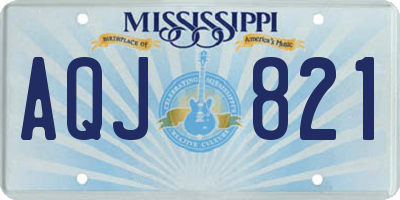 MS license plate AQJ821