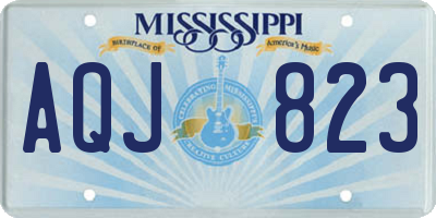 MS license plate AQJ823