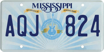 MS license plate AQJ824