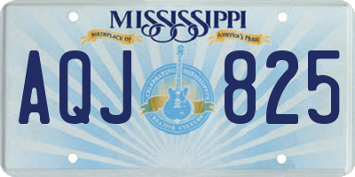 MS license plate AQJ825