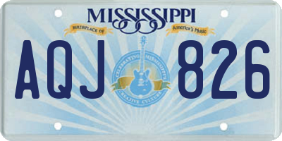 MS license plate AQJ826