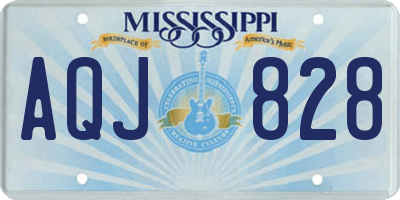 MS license plate AQJ828
