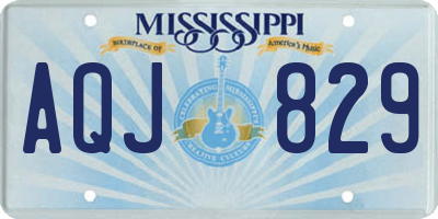 MS license plate AQJ829
