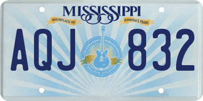 MS license plate AQJ832