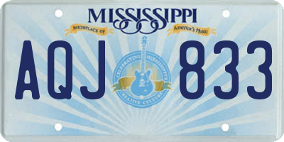 MS license plate AQJ833