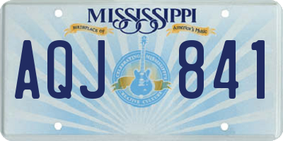 MS license plate AQJ841