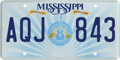MS license plate AQJ843