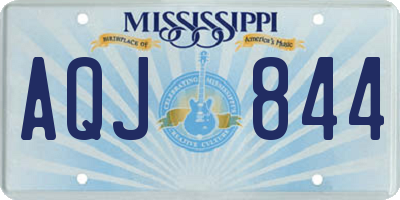 MS license plate AQJ844