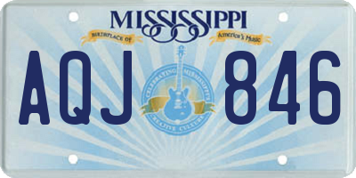 MS license plate AQJ846