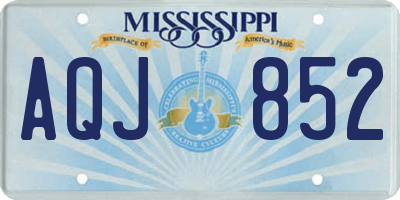 MS license plate AQJ852