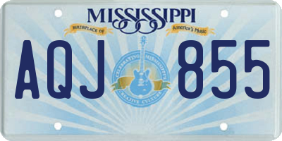 MS license plate AQJ855