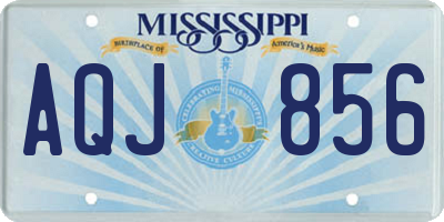 MS license plate AQJ856