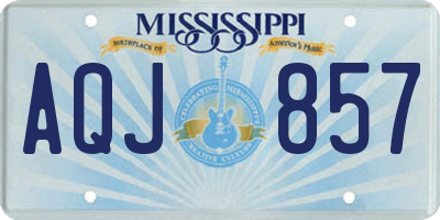 MS license plate AQJ857