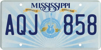 MS license plate AQJ858