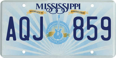 MS license plate AQJ859