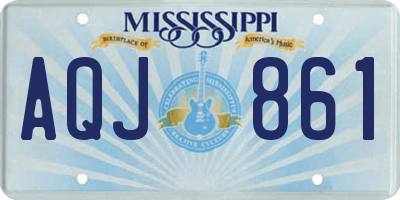 MS license plate AQJ861