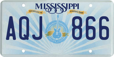 MS license plate AQJ866