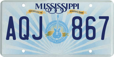 MS license plate AQJ867