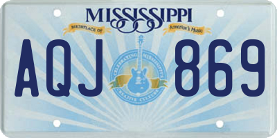 MS license plate AQJ869