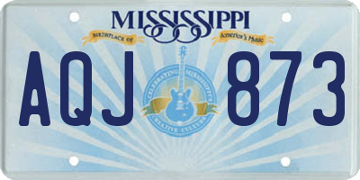 MS license plate AQJ873