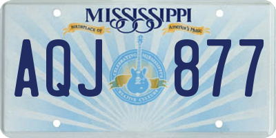 MS license plate AQJ877