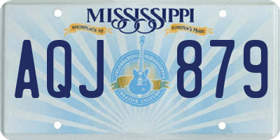 MS license plate AQJ879