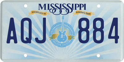 MS license plate AQJ884
