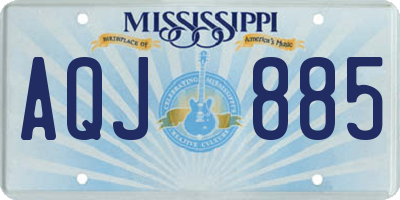MS license plate AQJ885