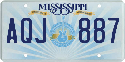 MS license plate AQJ887