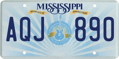 MS license plate AQJ890