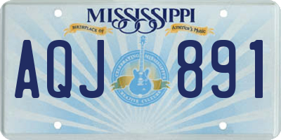 MS license plate AQJ891