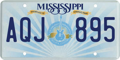 MS license plate AQJ895