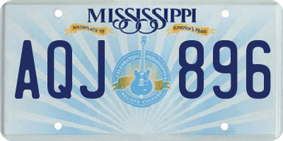 MS license plate AQJ896