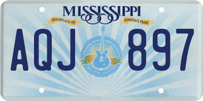 MS license plate AQJ897