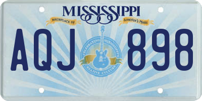 MS license plate AQJ898