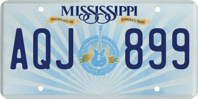 MS license plate AQJ899