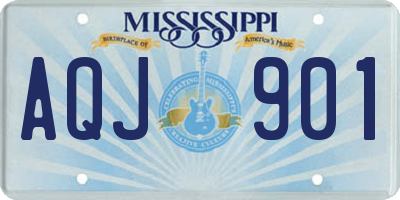 MS license plate AQJ901
