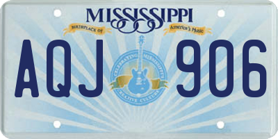 MS license plate AQJ906